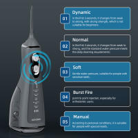 Rinser Oral Recargable IPX7 Impermeable Con 5 Modos Jetable De Agua Dental Fregador De Dientes Potente Y Continuo - details 2