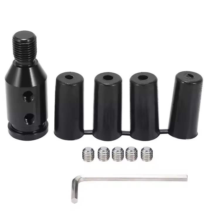 Universal Aluminum Shift Knob Adapter For Non Threaded Shifters 12X1.25Mm,Car Accessories (Black) - 1