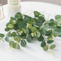 20/100PCS Hojas De Eucalipto Verdes Artificiales Para Decoración Navideña Vajillas Hogar Jardín Bodas Scrapbooking - details 2