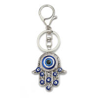 Llavero De Ojo De Suerte Con Mano De Fatima Y Mariposa Azul Para Coche Llavero Turco Con Ojo Maligno Para Hombres Y Mujeres Joyería EY138 - details 33