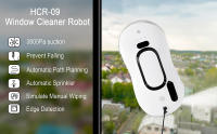 Robot Limpiador de Ventanas Automático con Pulverizador de Agua 3800Pa Succión Fuerte Anticaídas Control Remoto Limpiavidrios Inteligente con Cuerda de Seguridad para Hogar Limpieza de Cristales Techo Paredes - details 0