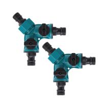 Conector De Rama De Jardín 2 Caminos Con Torneador Para Riego De Plantas Floricultura Jardinería Material Plástico - details 0