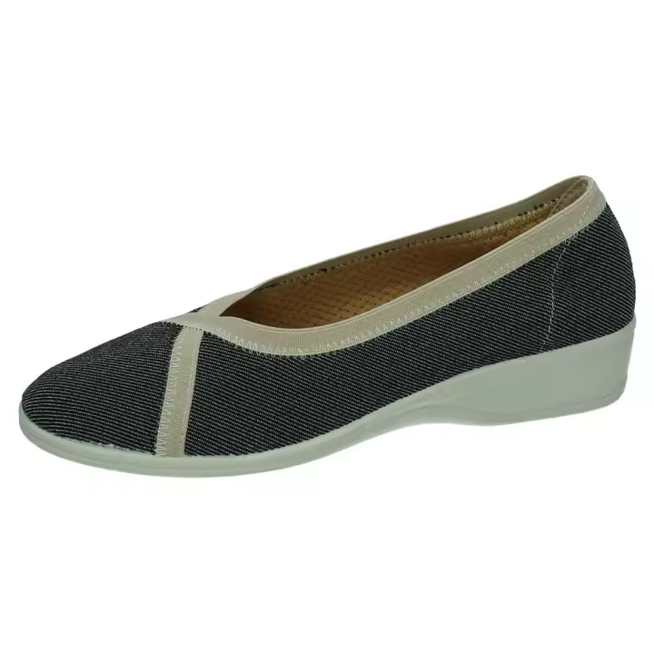 Zapatillas marca DOCTOR CUTILLAS para señora en color negro. ZAPATILLA CON GOMA - 1