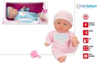 COLORBABY - BEBE BLANDITO 32 CM CON VOZ SONIDOS COLOR ROSAS Y AZUL CALIDAD ORIGINAL DE CONFIANZA - details 0