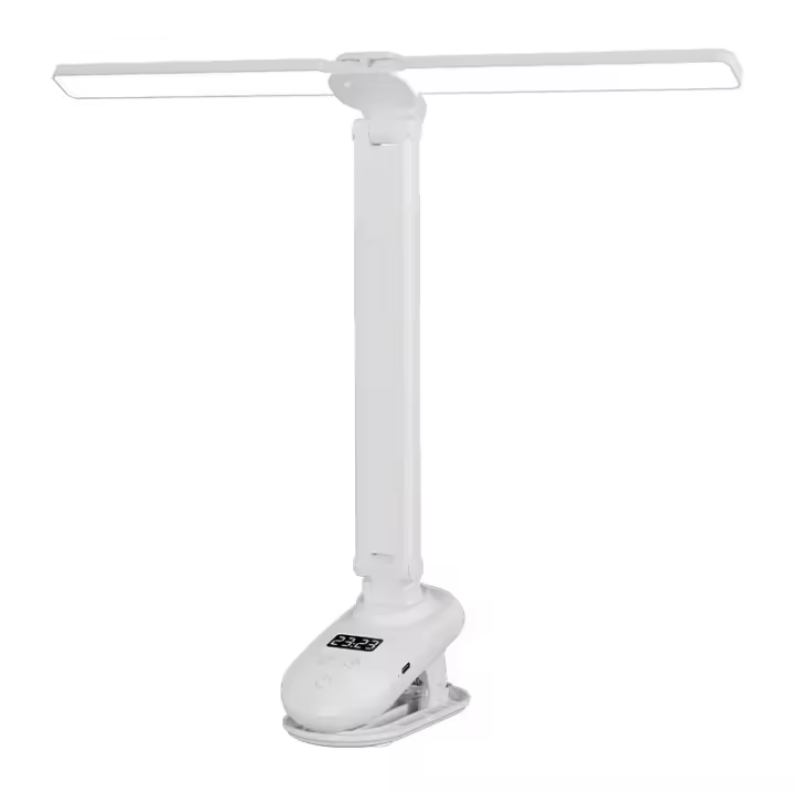 Lámpara De Lectura LED Doble Con Pinza Y Control Táctil Dimmer Protección Ocular Para Dormitorio Estudio Oficina - 1