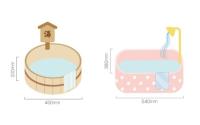 Cama De Gato Estilo Japonés Forma De Piscina Thermal Plush Desmontable Cuna Para Perro Bebé Funda De Silla De Baño Para Mascotas Tamaño 45x45x20cm Apto Para Gatos Y Pequeños Perros - details 0