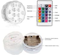 Luces LED Sumergibles Con Control Remoto Y Batería Para Piscina Bañera Tubo De Spa Fountain Vaso De Peces Operadas Por Batería - details 1