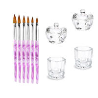 10PCS Láminas De Cristal Para Uñas Con Cuchara Y Tapa Para Mezclar Líquidos Y Polvos De Uñas Acrílicas DIY Herramienta De Arte De Uñas - details 3