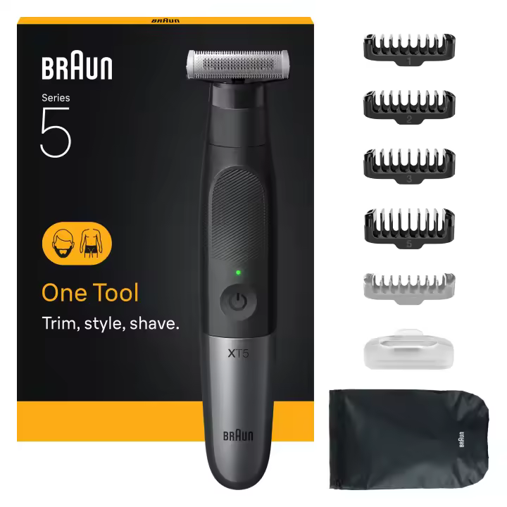 Braun Series XT5100 Afeitadora y Recortadora de pelo, color Negro, Plata - Producto Europeo con Garantía Oficial. - 1
