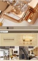 Lámpara De Pared Decorativa De Cristal Simplicidad Luz De Cristal Para Dormitorio Sala De Estar Dorado/Plata Iluminación De Cristal Para El Hogar - details 12