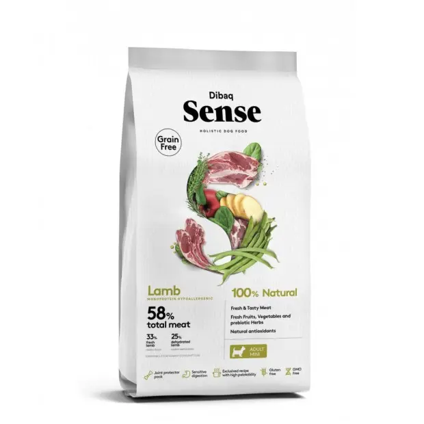 Dibaq Sense Grain Free Adult Mini Cordero 6 Kg - 1