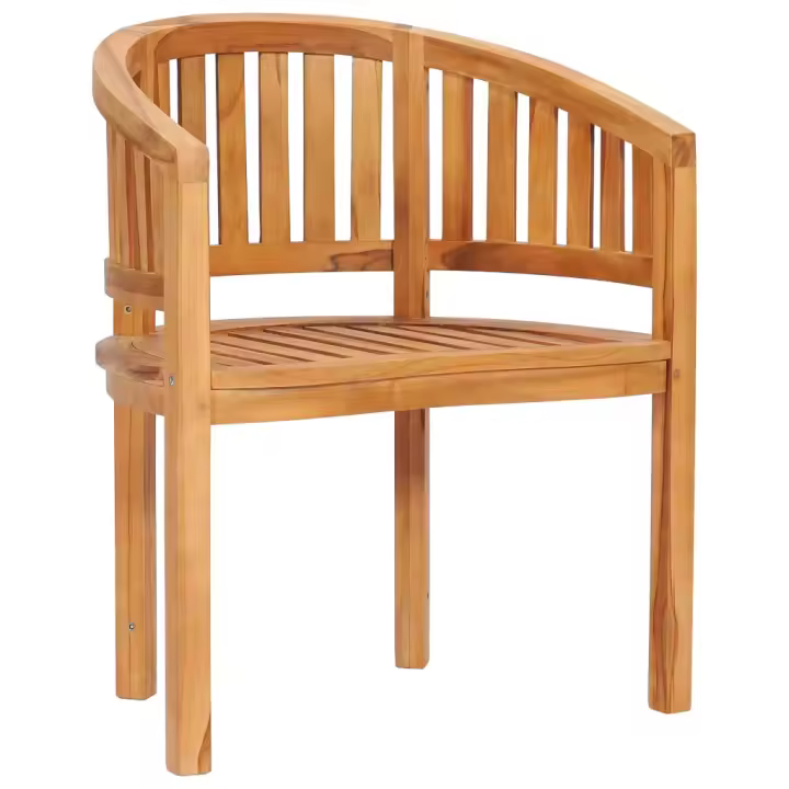 vidaXL Silla banana de madera maciza de teca - 1