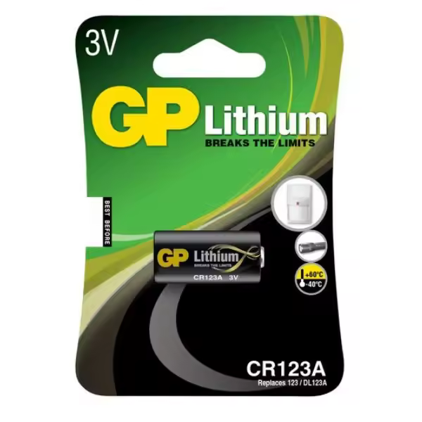 GP Batteries Pila de Litio 3V CR123A 16,8x34,5mm - 1