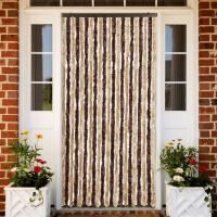 vidaXL Cortina Antimoscas Persiana Chenilla 90x200 cm Color Taupe,  Gris y negro,  dark brown and beige y mas - details 7