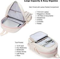 Laptop Backpacks 15.6 Inch School Bag College Backpack Anti Theft Travel Daypack Large Bookbags For Teens Girls Women Students (off-white) - details 1
