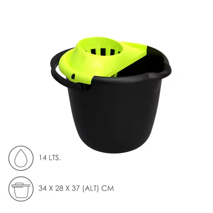 SANCO STORE - ORYX Cubo Fregona Con Escurridor Redondo 14 Litros - 1