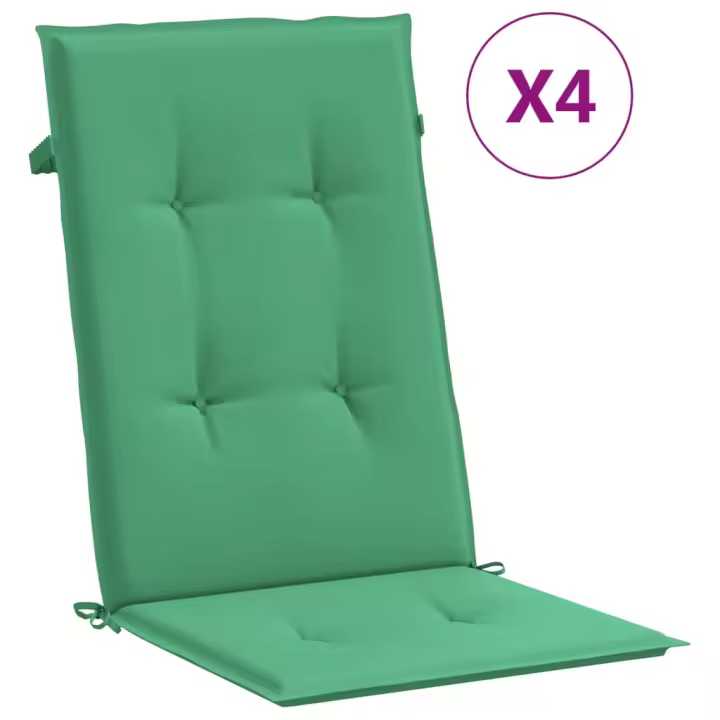 Soporte Silla de Jardín Alto 4 UDS lona verde 120x50x3cm - 1