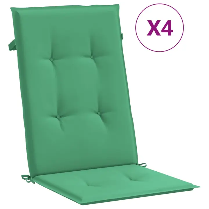 Soporte Silla de Jardín Alto 4 UDS lona verde 120x50x3cm - 1