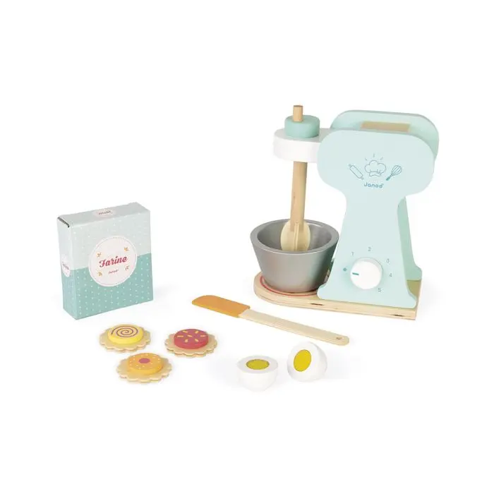 Set de pastelería para niños de madera FSC con robot de cocina - Janod - 1