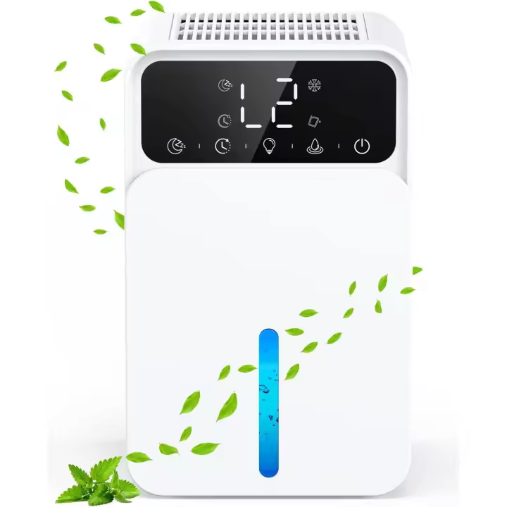 Deshumidificador Eléctrico  1500 ML, Silencioso, Temporizador, Luz de 7 Colores, Portátil, para Armario, Dormitorio, Baño - 1