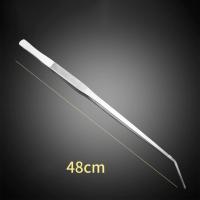 Aguja De Acero Inoxidable 48cm Para Acuario Herramientas De Escenografía De Tanque De Peces Pinzas Rectas Y Curvas Para Alimentación Acuática - details 5