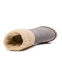 MOV Botas de Mujer Talla 43 E invierno de Tubo Medio Tacón Gruesos Botas de gamuza Botas de algodón para mujer - details 6