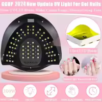 Lámpara de uñas, 300 W, Luz profesional para secador de uñas UV para uñas de gel with 72 Cuenta, lámpara de esmalte de gel - details 1
