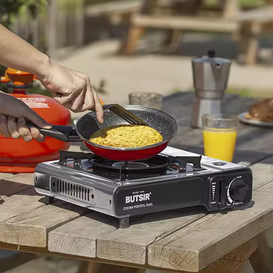 Butsir Cocina portátil Gas MS-2000 DUAL IDEAL PARA CAMPING - 1