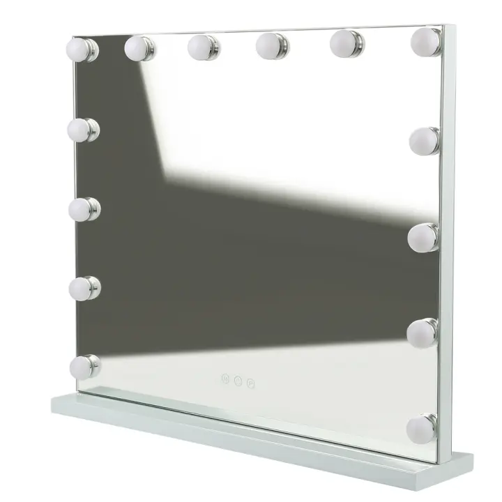 Espejo de maquillaje con 14 LED de iluminación, espejo de 3 colores de luz incl. espejo de maquillaje 62*52cm - 1