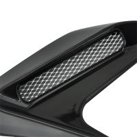 Pareja De Guardabarros De Flujo De Aire Lateral Para Coche Ventanas De Aire Entrada Y Salida Simulación Decoración Exterior Universal ABS Negro/Cromo - details 3