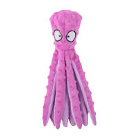 Juguete De Octopus Squeaky Para Perros Interactivo Sin Relleno De Peluche Juguete Masticable Con Papel Grueso Para Pequeños Y Medianos Perros Color Azul Verde Naranja Morado - details 6