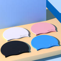 Gorro De Natación De Silicona Impermeable Y Elástico Para Mujeres Y Hombres Gorro De Natación Puro Color De Alta Elasticidad - details 1