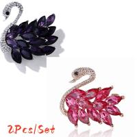 Broche De Cisne Elegante Con Cristal Para Mujeres Y Niñas Broche De Animal Brillante De Zinc Aleación Para Casual Oficina Fiesta Boda - details 4