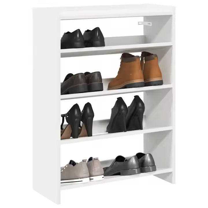 vidaXL Zapatero madera contrachapada 60x25x81 cm en color Roble ahumado/Roble Sonoma/Negro y más - 1