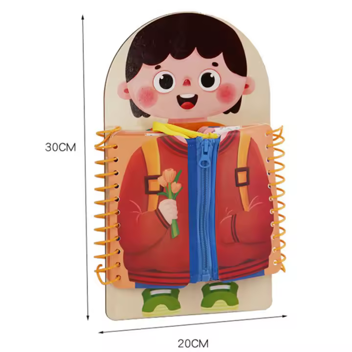 Libro Ocupado Para Niños Juguete Montessori De Entrenamiento De Habilidades Finas Con Botones Y Cremalleras Juego De Educación Temprana Para Bebés Y Niñas Entre 3 Y 6 Años - 1