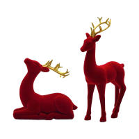 Esketo De Ciervo De Resina Sólida Para Decoración De Navidad Figura De Renos De 20-25 Cm Escultura De Ciervo Para Sala De Estar - details 2