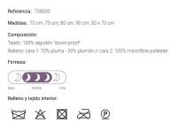 Almohada Micro Duvet  Almohada con doble relleno: plumón y microfibra. Doble funda algodón 100% down proof - details 0