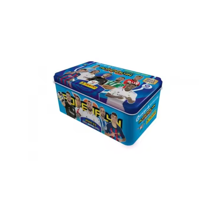 TIN BOX SERIE ORO ADRENALYN 2022/23 CON 45 CARTAS PANINI - 1