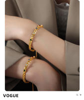Senior SENTIDO DE LA Luz de lujo personalizado de Maple de Titanium con diamantes de Maple de Titanium Chapado en oro pulsera de joyería femenina - details 2