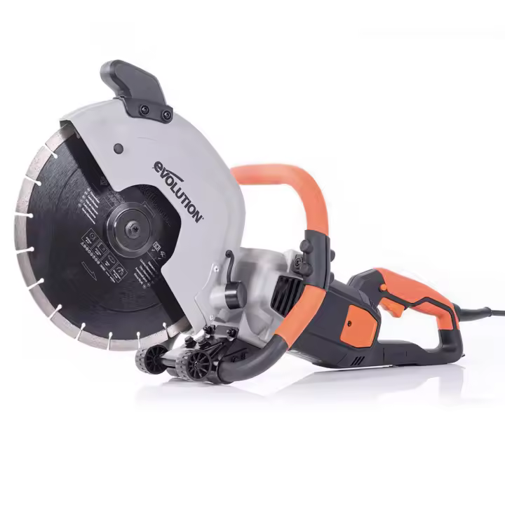 EVO Tronzadora Portátil R300DCT - Corte Eléctrica - 115mm - Discos Multicorte y Diamante - 1