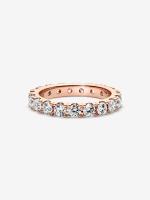 Pandora - Anillo de eternidad Sparkling Row - Baño de Gold Rose de 14 K - details 2