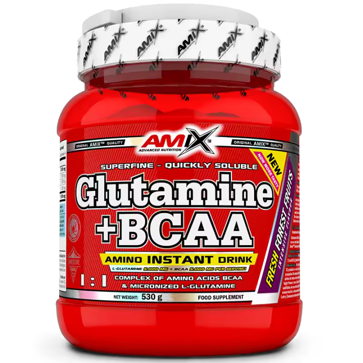 Amix Glutamine + Bcaa Powder 530 Gr Forest Fruit Polvo - 1