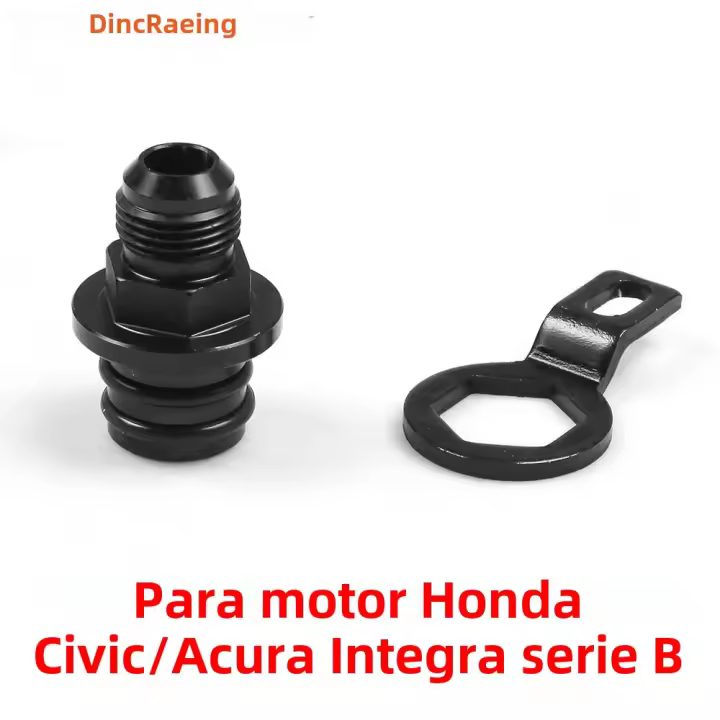 Adaptador De Tapa Trasera Para Motor Acura Integra Honda CR-V Civic Oil Catch Can B16 B18 B20 En Negro AN10 BX102237 - 1