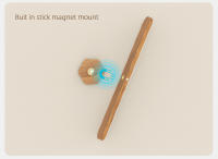 Lámpara De Noche LED De Madera Con Espejo Luz Frontal Recargable Magnética Para Dormitorio Lámpara De Borde Táctil - details 4