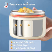 Juego De Contenedor Almuerzo Portátil Aislado Con Acero Inoxidable Para Adultos, Caja Bento Piletas Térmicas a Prueba De Fugas - details 2