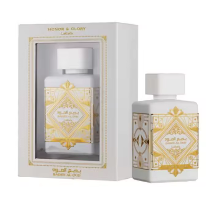 Lattafa Badee al Oud Honor & Glory Eau de Parfum para Mujer - Exquisita Brulee de Piña con Elegancia Distinta y Armonía Estimulante - Fragancia Tropical de Mujeres Elegantes - 1