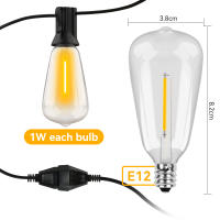 Cadena De Luces LED ST38 Para Exteriores Inalámbrica Shatterproof Para Jardín Y Patio Decoración De Boda Conectable - details 5
