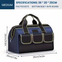 Bolsa De Herramientas Multifuncional De Tela Oxford Impermeable Y Resistente Al Desgaste Para Electricianos Gran Capacidad De Almacenamiento - details 4