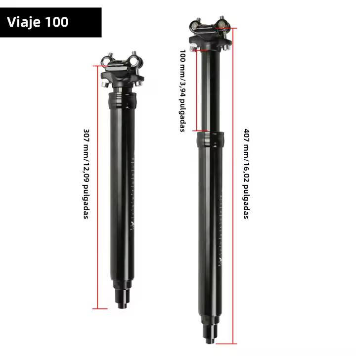 Post De Silla De Bicicleta De Aluminio LIXADA 100-170mm 31.6mm Post De Silla De Bicicleta De Montaña Hidráulico Control Remoto Para Carretera - 1
