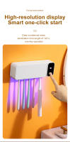 Sterilizador De Cepillo De Dientes UV Recargable Con Soporte De Pared Y Pantalla LED Para Baño Resistente a Perforaciones - details 3